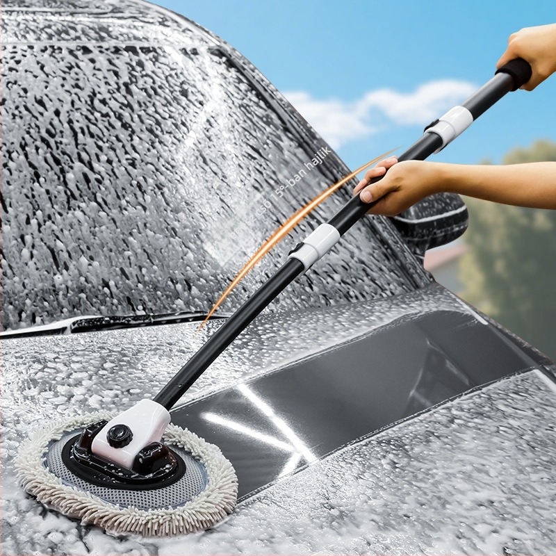 Autómosó mop ívelt rúddal és puha szőrrel; anyag: Snow nylon aluminum alloy; márka: Pumai