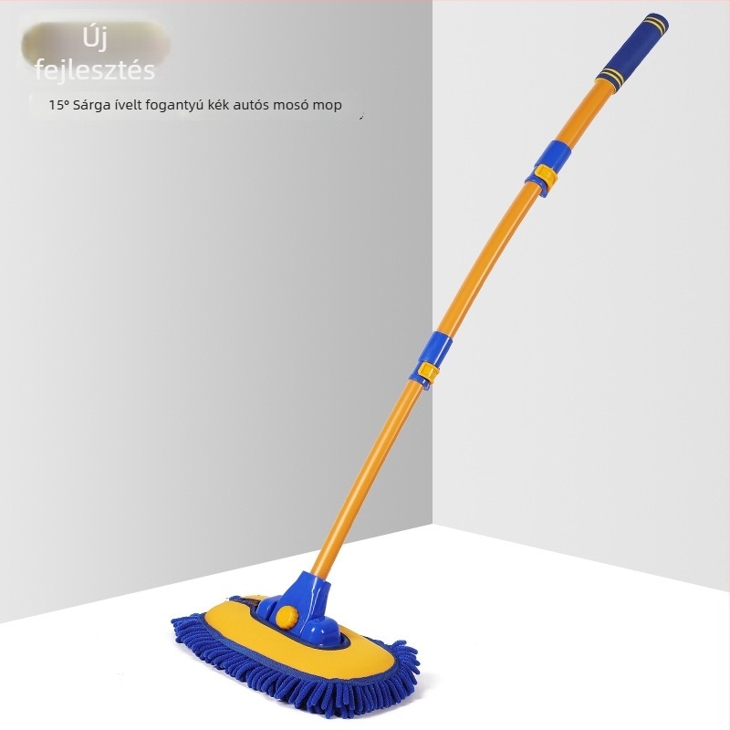 Autómosó mop ívelt rúddal és puha szőrrel; anyag: Snow nylon aluminum alloy; márka: Pumai