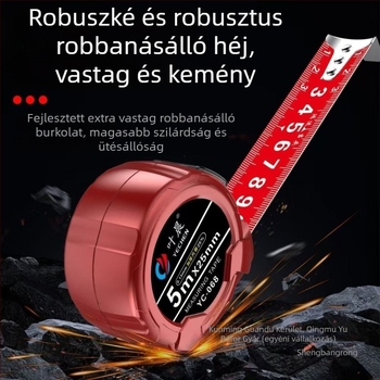 Önzáró mérőszalag, széles szalag, magas pontosság, szénacél ház