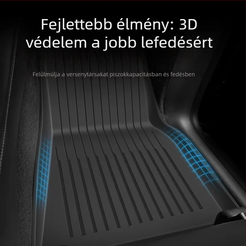Tesla Model Y-hez tervezett padlómatracok – 3D TPE injekciós formázás, egész éves használatra