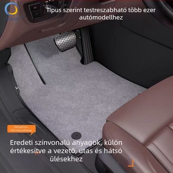 PVC autópadlók, szennyeződés- és kopásálló, peremmel lezárt drót hurkokkal, Yashidi márka, speciális autókhoz, velúr felület, testreszabás elérhető