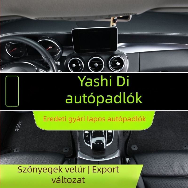 PVC autópadlók, szennyeződés- és kopásálló, peremmel lezárt drót hurkokkal, Yashidi márka, speciális autókhoz, velúr felület, testreszabás elérhető