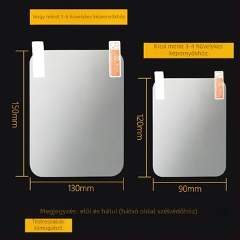 HUD kijelző film autó navigációhoz - univerzális, PET nagy fényvisszaverő film, 0,3 mm vastagság, fényáteresztés 55%, AB ragasztó