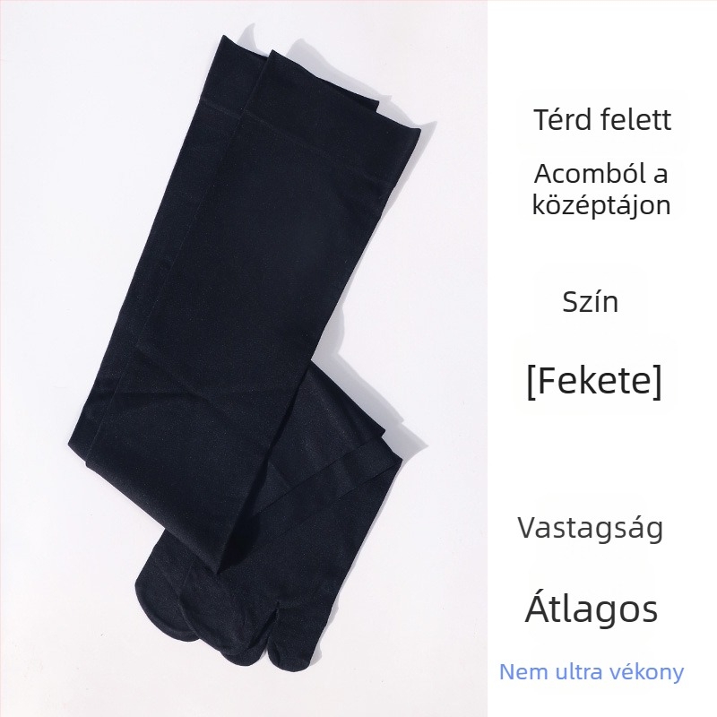 Kétujjas női nylon zokni, magas szárú, anti-frikció, 80–90% nylon, egynyeles kötés, 144 öltés, minden évszakra