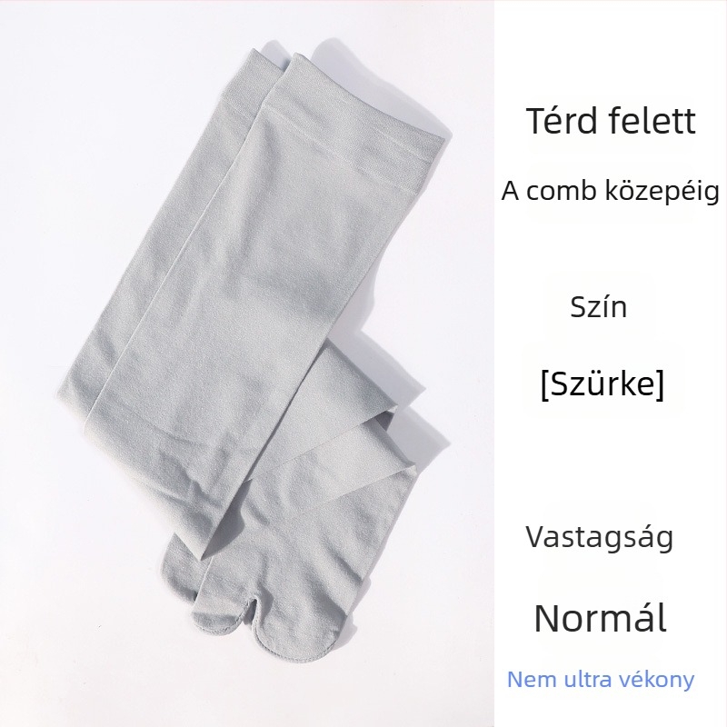 Kétujjas női nylon zokni, magas szárú, anti-frikció, 80–90% nylon, egynyeles kötés, 144 öltés, minden évszakra