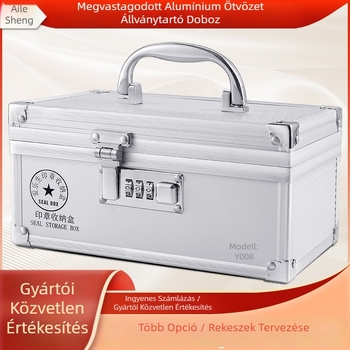 Zárható alumínium ötvözet pecsét-doboza – hivatalos és banki pecsétek tárolására