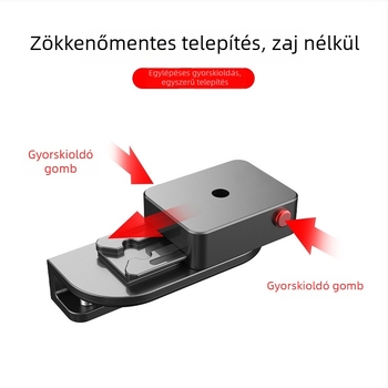 Motorháztető tartó LED‑spotlámpához – gyorsoldó rögzítés, lyukasztás nélküli telepítés, nem destruktív telepítés, univerzális, alumíniumötvözet