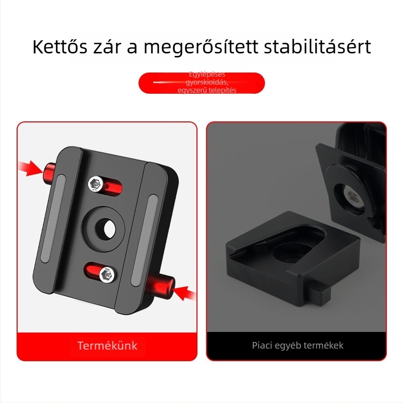 Motorháztető tartó LED‑spotlámpához – gyorsoldó rögzítés, lyukasztás nélküli telepítés, nem destruktív telepítés, univerzális, alumíniumötvözet