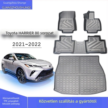 Toyota Harrier 80-as sorozat autópadló-matrák, LHD/RHD, TPE gumi, vízálló, szagtalan, logóval