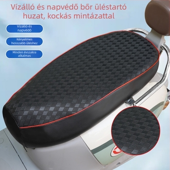 Vízálló bőr ülésvédő elektromos járművekhez és motorkerékpárokhoz, vastag párnázással