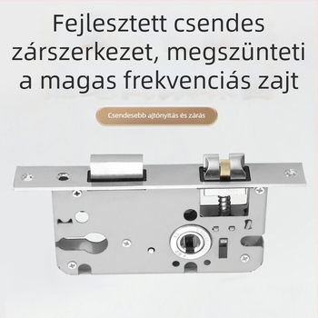 Szétválasztható ajtózár, alumínium ötvözet, csendes működés, hálószoba ajtókhoz, kulcsos nyitás