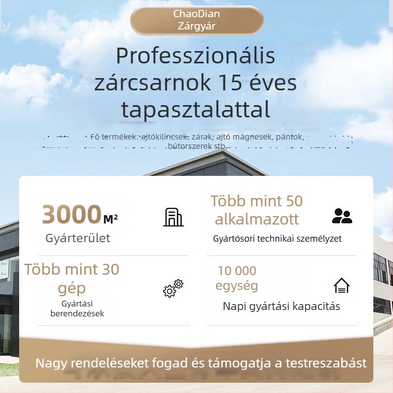 Szétválasztható ajtózár, alumínium ötvözet, csendes működés, hálószoba ajtókhoz, kulcsos nyitás