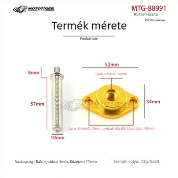MTG-88991 CNC feszítő RS150 motorkerékpárhoz (testreszabható)
