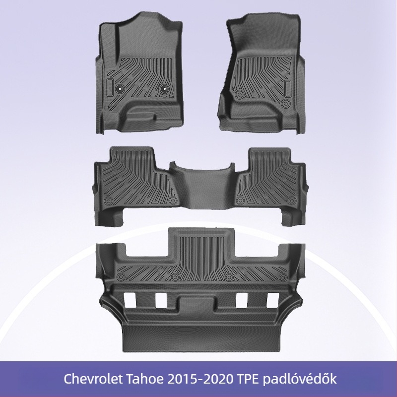 Chevrolet Tahoe 2015-2020 TPE padlókészlet és csomagtartó matrac, 3D All-Weather, logónyomtatás elérhető, Márka 3K, testreszabható