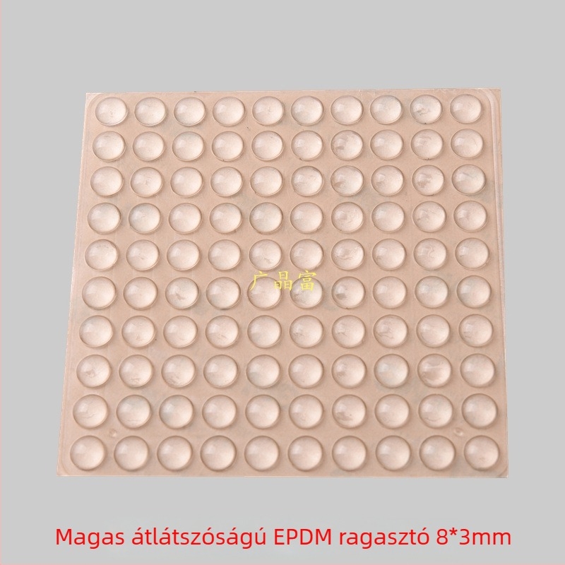 EPDM átlátszó ragasztó ütéscsillapító párnák szekrényajtókhoz és ablakokhoz — zajcsökkentés, ütéscsillapítás, csúszásmentes tömítés; elektronikai termékekhez, bútorokhoz, teáskészletekhez és kézművesekhez; származás: Kontinens-Kína