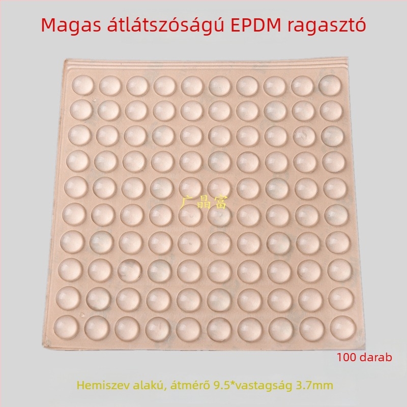 EPDM átlátszó ragasztó ütéscsillapító párnák szekrényajtókhoz és ablakokhoz — zajcsökkentés, ütéscsillapítás, csúszásmentes tömítés; elektronikai termékekhez, bútorokhoz, teáskészletekhez és kézművesekhez; származás: Kontinens-Kína