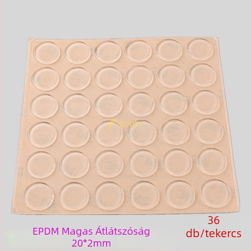 EPDM átlátszó ragasztó ütéscsillapító párnák szekrényajtókhoz és ablakokhoz — zajcsökkentés, ütéscsillapítás, csúszásmentes tömítés; elektronikai termékekhez, bútorokhoz, teáskészletekhez és kézművesekhez; származás: Kontinens-Kína