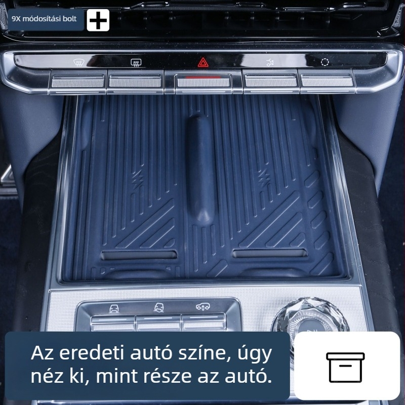 Zeekr 9X középkonzolhoz készült vezeték nélküli töltési szilikon pad, szilikon anyag, telepítés statikus ragasztóval