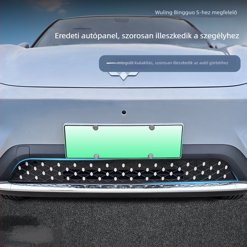 Wuling Bingo S motorházba illeszkedő rovarvédő háló – teljes lefedettség, gyémántrács csattal rögzítve, csillag mintás kivitel, testreszabható
