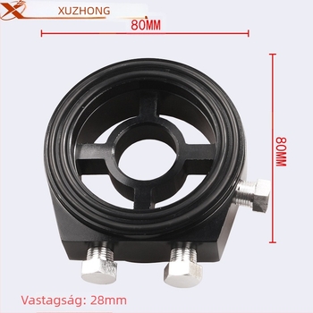 XUZHONG alumínium olajhűtő adapter autókhoz, olajtál és műszerolajtál, modell OF-1004