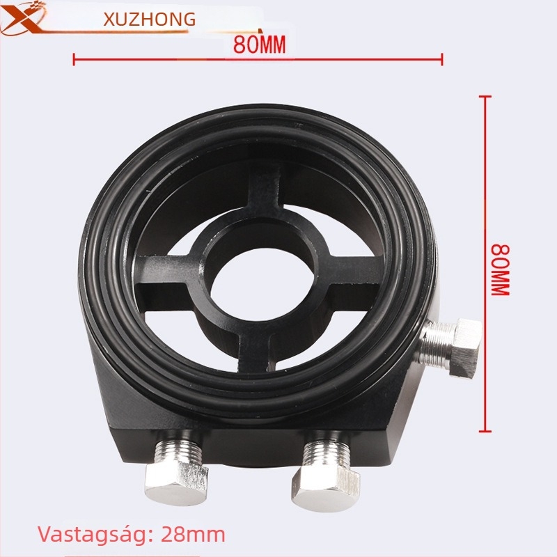 XUZHONG alumínium olajhűtő adapter autókhoz, olajtál és műszerolajtál, modell OF-1004