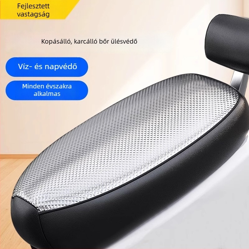 Ülésvédő az akkumulátoros elektromos járműhöz - Napvédelem, vízálló, szigetelt - Univerzális minden évszakra robogó/motorkerékpár üléséhez (Anyag: Egyéb; Töltelék: Nincs; Logó: Nincs; Márka: Friendly)