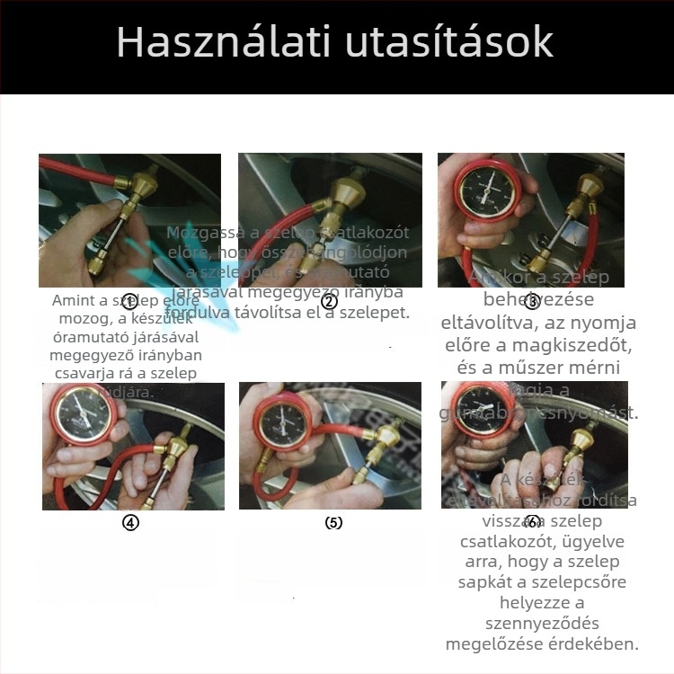 Flare Electron autónyomás-mérő mutatóval — Car pointer tire pressure gauge, kompatibilis autók, SUV-k és Wrangler, testreszabható