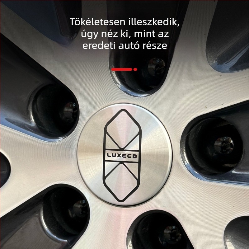 Zhijie R7S7 hubfedél logó matricája | alumínium, autólogó minta, karosszéria matricák, öntapadós rögzítés