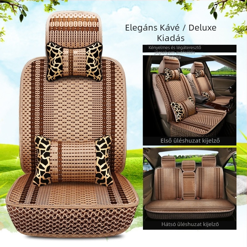 Négynapos univerzális autóülésvédő, teljes lefedés, öt üléses sedan/SUV, nyári ice silk ülőpárna