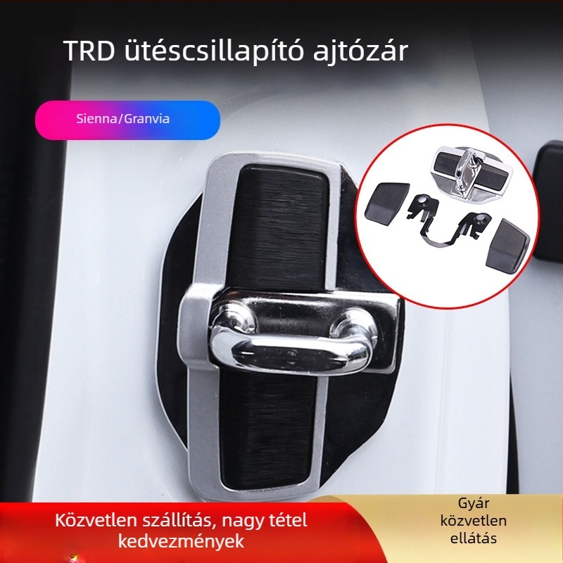 Toyota TRD ajtózár fedél zajcsökkentő párnával és csendes zár funkcióval; kompatibil Lexus zárfedél