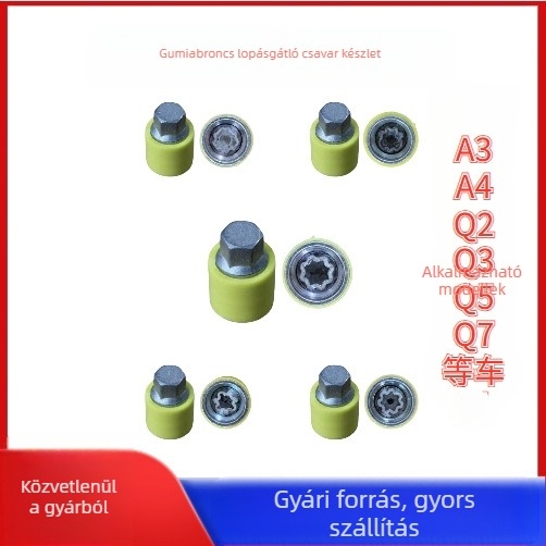 Gumiabroncs-lopás elleni csavarok kulcsos szerszámokkal a csavarok eltávolításához, kompatibilis A3/A4, Q2/Q3, Q5, Q7