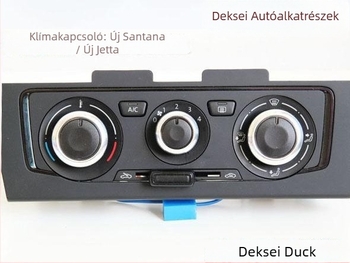 Skoda légkondicionáló gomb – alumíniumötvözet, átlátszó