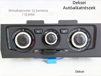 Skoda légkondicionáló gomb – alumíniumötvözet, átlátszó