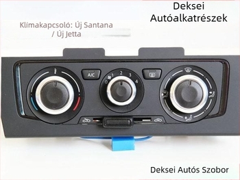 Skoda légkondicionáló gomb – alumíniumötvözet, átlátszó