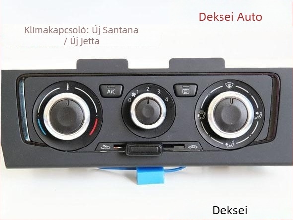 Skoda légkondicionáló gomb – alumíniumötvözet, átlátszó