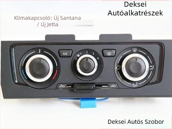 Skoda légkondicionáló gomb – alumíniumötvözet, átlátszó