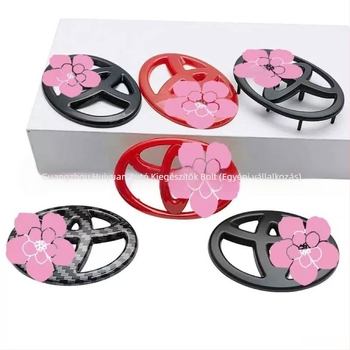 Toyota kormánykerék logó matrica – teljes emblémafedés Camry, Yaris és Corolla számára, 3D matrica, ragasztóval történő telepítés, testre szabható
