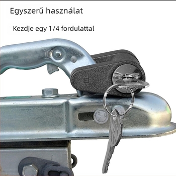 Utánfutó csatlakozó zár, 1/4 hüvelyk, cink ötvözet