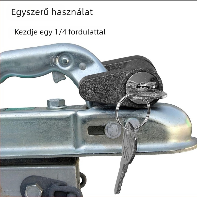 Utánfutó csatlakozó zár, 1/4 hüvelyk, cink ötvözet