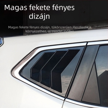 Fekete dekoratív háromszög ablakredőny matricák Nissan X-Trail hátsó ablakaihoz (2014–2021)