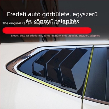 Fekete dekoratív háromszög ablakredőny matricák Nissan X-Trail hátsó ablakaihoz (2014–2021)