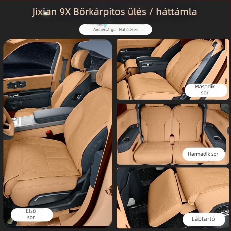 Zeekr 9X hátsó üléshuzat, univerzálisan illeszkedő, szellőző és lélegző, Nappa bőrből
