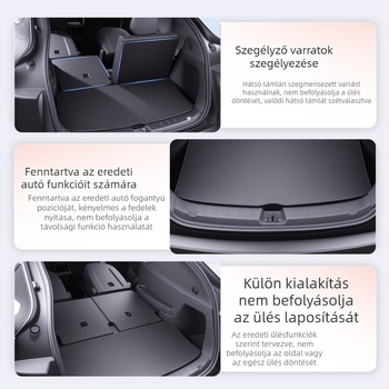 Tesla Model Y csomagtartó szőnyegek – Napa bőr, első és hátsó, belső kiegészítők