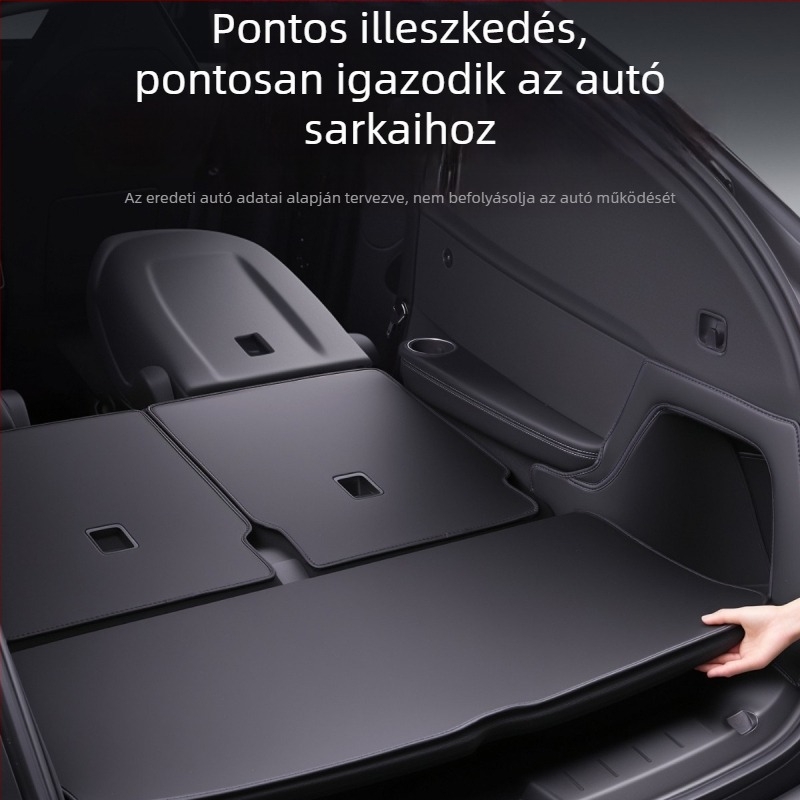 Tesla Model Y csomagtartó szőnyegek – Napa bőr, első és hátsó, belső kiegészítők