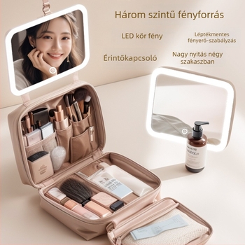 Utazási kozmetikai táska USB porttal, vízálló, száraz–nedves szétválasztás, bővítés, PU anyag