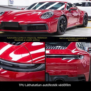 TPU védőfilm teljes autóburkolathoz, öntapadós, szívócsészés telepítés, egy darabos csomagolás