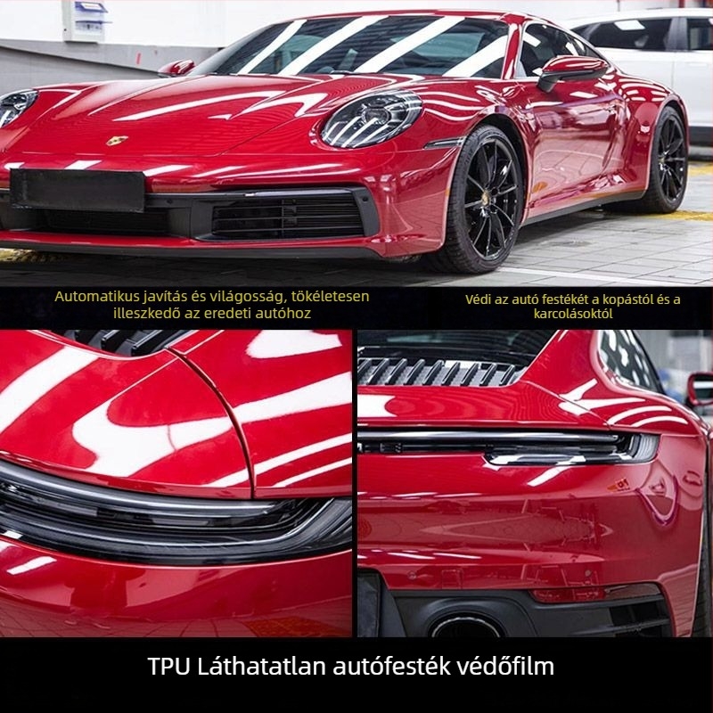 TPU védőfilm teljes autóburkolathoz, öntapadós, szívócsészés telepítés, egy darabos csomagolás