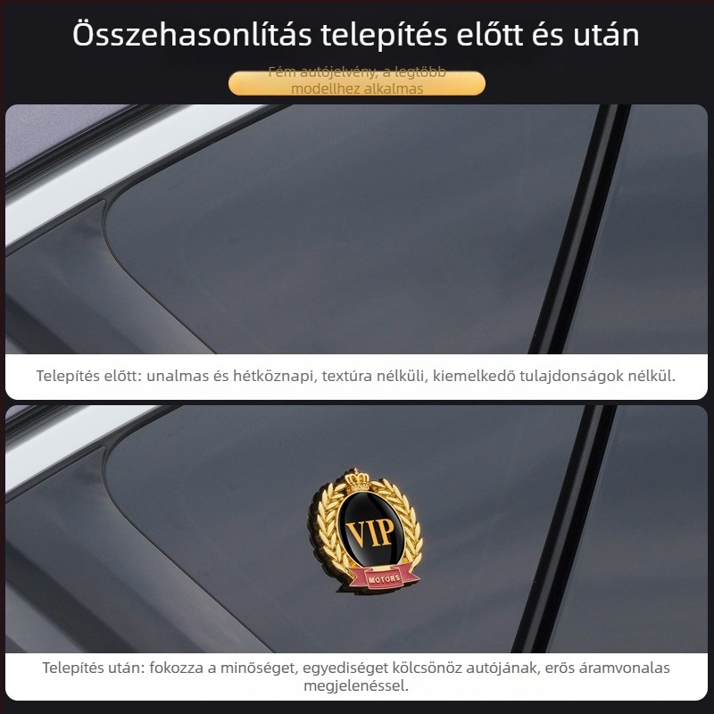 3D autólogó oldalsó embléma, fémdísz cinkötvözetből a karosszériához, DIY dekoráció