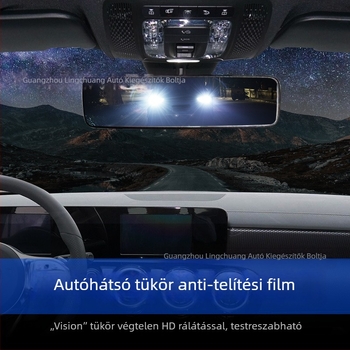 Autóhátsó tükör antifényes film, PET anyag, erős tapadás, testreszabható feldolgozás