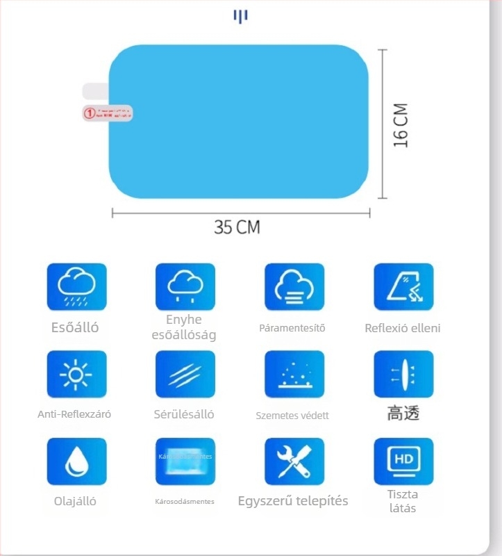 Esőálló membrán autóra; PP film, erős tapadás, modell Rainproof membrane